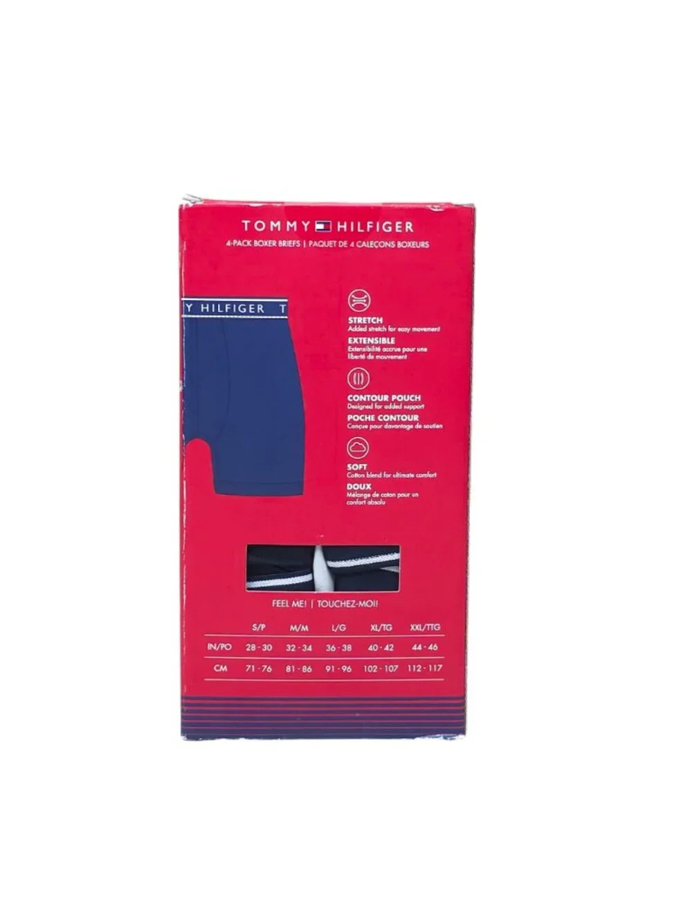 Tommy Hilfiger Mens 4-Pack Cotton Stretch Boxer Briefs Medium Assorted Colors
